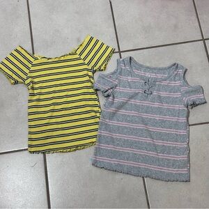 Justice Girls Kids Ribbed Stripe Blouses Top size 10.‎